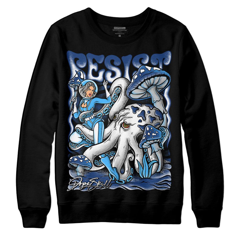 Jordan 13 French Blue DopeSkill Sweatshirt Resist Graphic Streetwear - Black