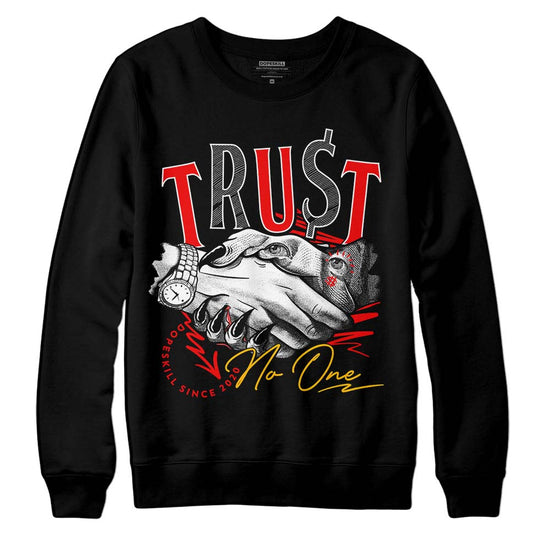 Red Sneakers DopeSkill Sweatshirt Trust No One Graphic Streetwear - Black