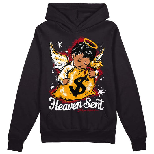 Jordan 7 Retro Cardinal DopeSkill Hoodie Sweatshirt Heaven Sent Graphic Streetwear - Black