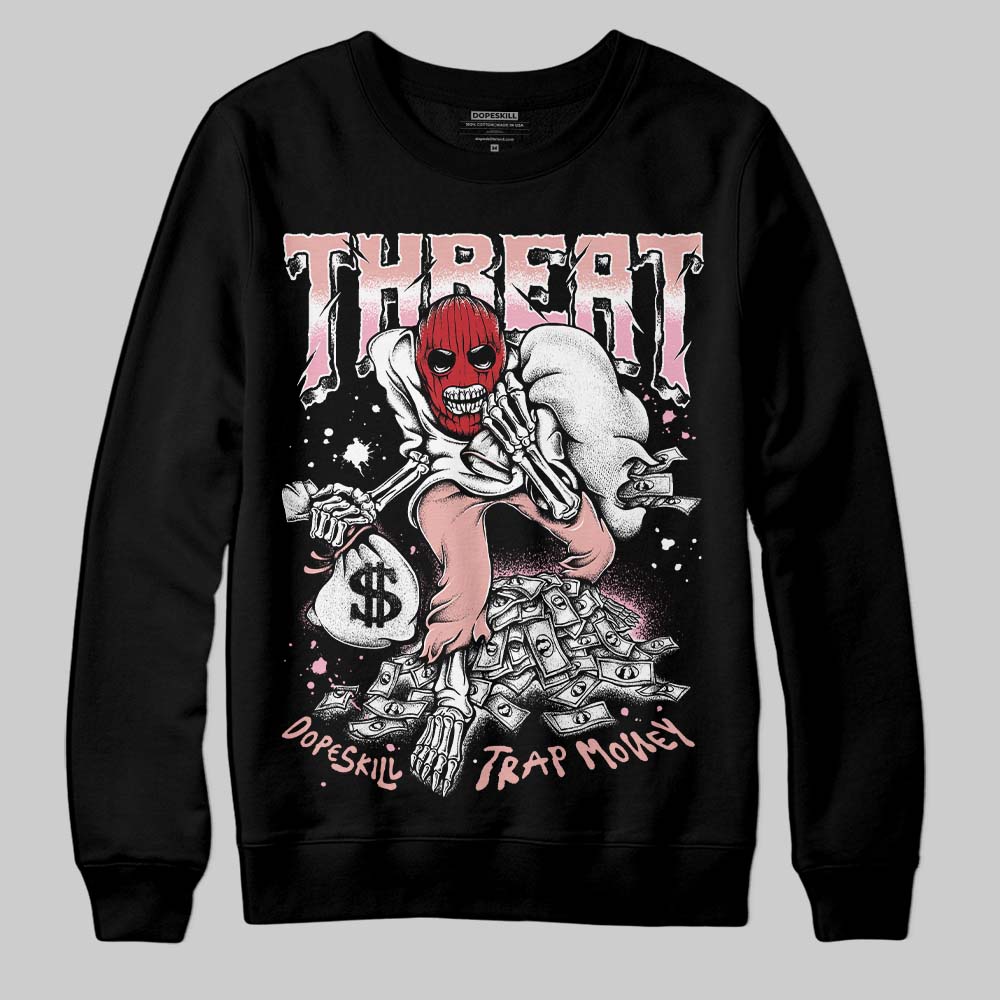 Jordan 1 Low OG “Rust Pink” DopeSkill Sweatshirt Threat Graphic Streetwear - Black