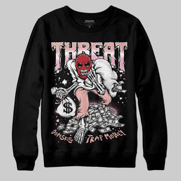 Jordan 1 Low OG “Rust Pink” DopeSkill Sweatshirt Threat Graphic Streetwear - Black