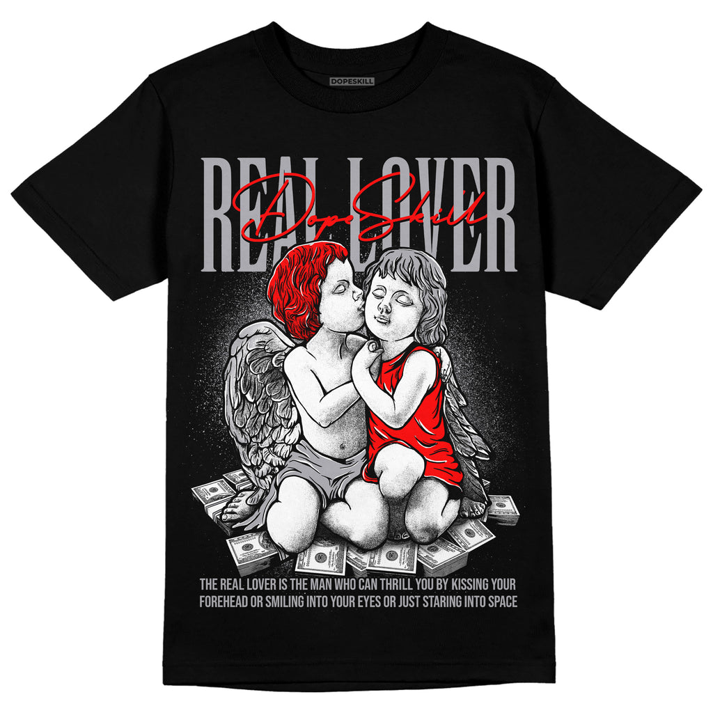 Jordan 9 Retro Fire Red DopeSkill T-Shirt Real Lover Graphic Streetwear - Black 