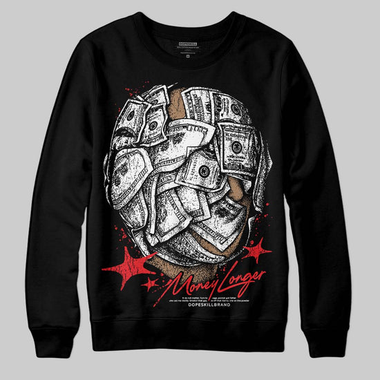 Jordan 11 Retro Cherry DopeSkill Sweatshirt Money Longer Graphic Streetwear - Black