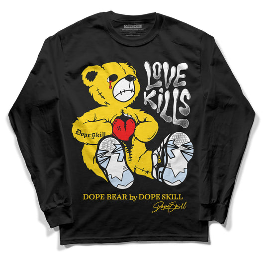 Jordan 6 “Yellow Ochre” DopeSkill Long Sleeve T-Shirt Love Kills Graphic Streetwear - Black