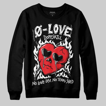 Rick Owens Leather Low Sneaker Black And Milk DopeSkill Sweatshirt Crying Heart Graphic Streetwear - Black