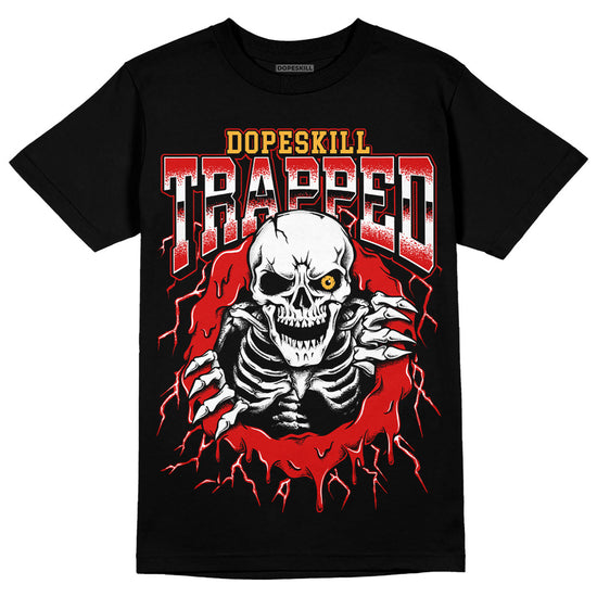 Dunk Low Retro Gym Red DopeSkill T-Shirt Trapped Halloween Graphic Streetwear - Black 