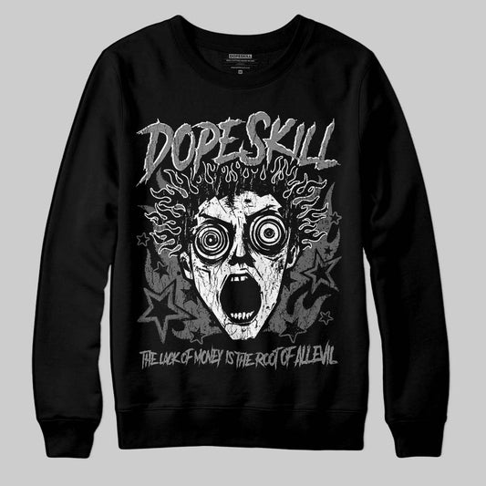 Jordan 4 “Black Cat” (2025) DopeSkill Sweatshirt Root of Evil Graphic Streetwear - black