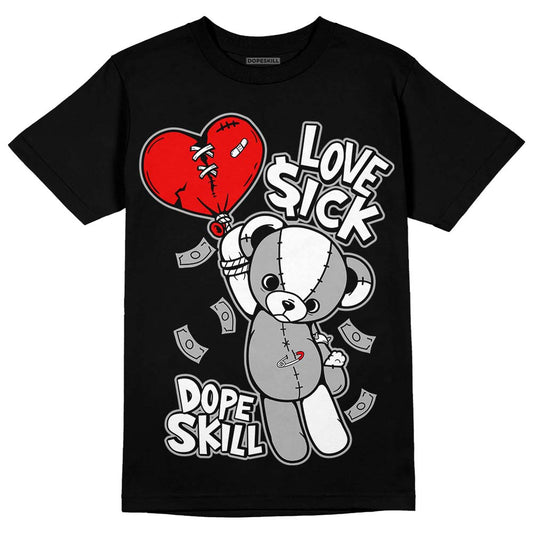 Jordan 1 Low OG “Shadow” DopeSkill T-Shirt Love Sick Graphic Streetwear - Black
