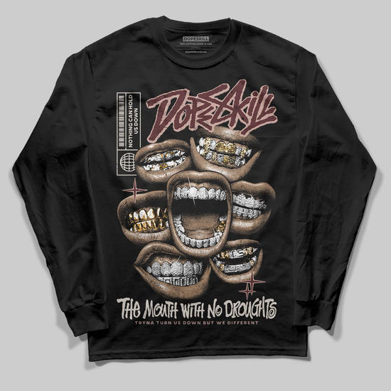 Jordan 11 “China” DopeSkill Long Sleeve T-Shirt The Mouth With No Droughts Graphic Streetwear - Black