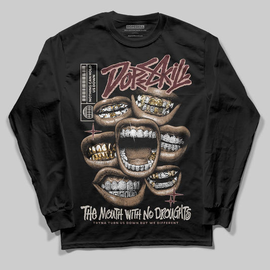 Jordan 11 “China” DopeSkill Long Sleeve T-Shirt The Mouth With No Droughts Graphic Streetwear - Black