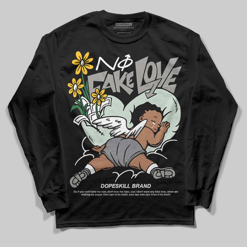 Jordan 1 Retro Low OG Year of the Snake (2025) DopeSkill Long Sleeve T-Shirt No Fake Love Graphic Streetwear - Black