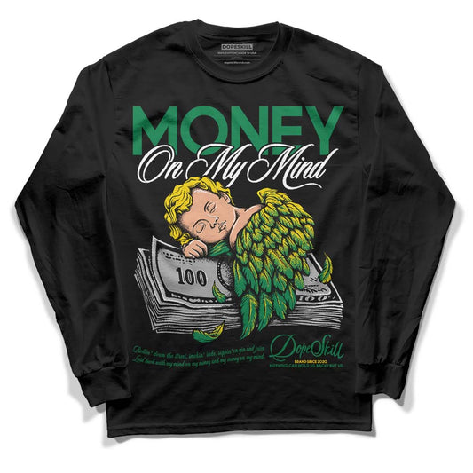 Jordan 5 “Lucky Green” DopeSkill Long Sleeve T-Shirt MOMM Streetwear - Black