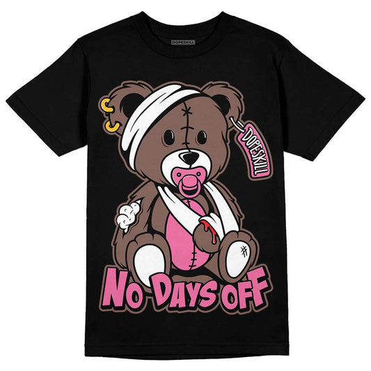 Dunk Low Smokey Mauve Playful Pink DopeSkill T-Shirt Hurt Bear Graphic Streetwear - Black