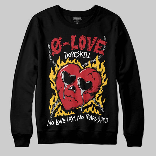 Jordan 14 Retro Ferrari (2025) DopeSkill Sweatshirt Crying Heart Graphic Streetwear - Black
