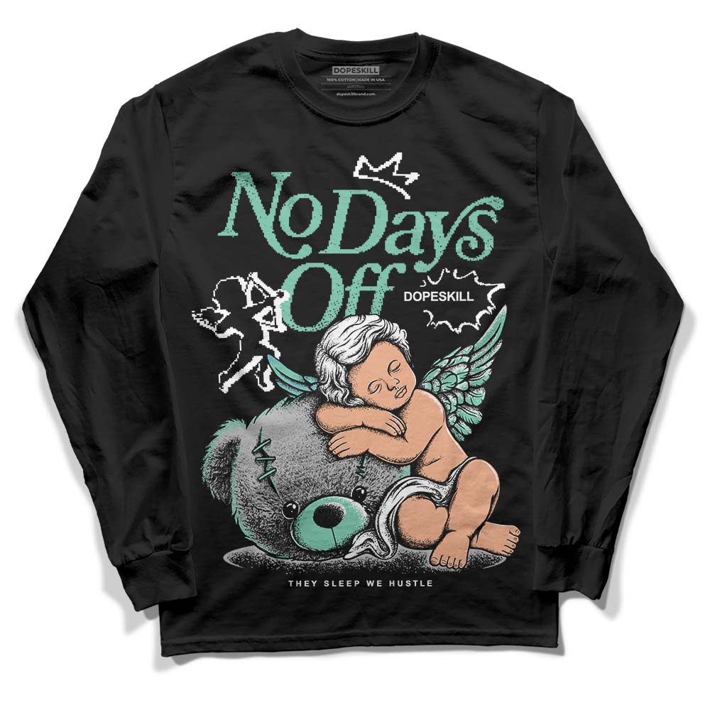 Jordan 3 "Green Glow" DopeSkill Long Sleeve T-Shirt New No Days Off Graphic Streetwear - Black 