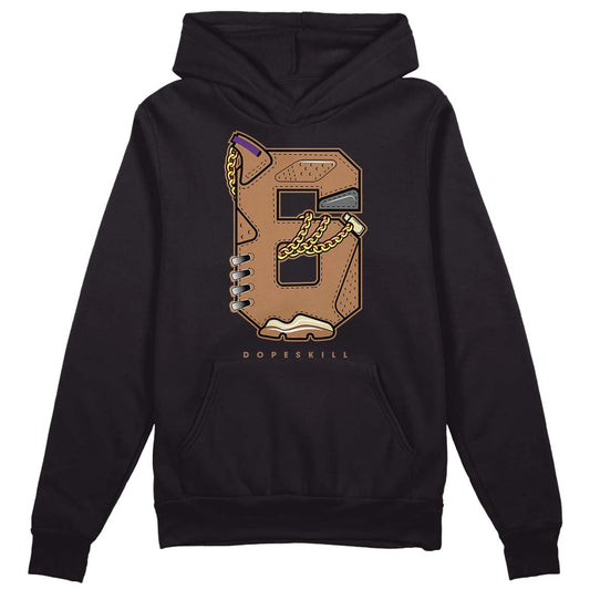 Jordan 6 WMNS Gore-Tex Brown Kelp DopeSkill Hoodie Sweatshirt No.6 Graphic Streetwear - Black