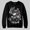 Jordan 3 Retro Black Cat DopeSkill Sweatshirt Smile Through The Pain Graphic Streetwear - Black