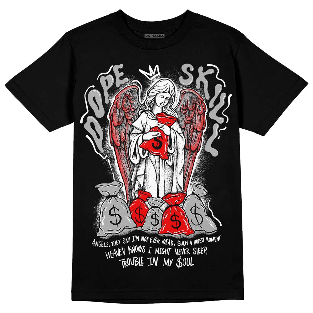 Jordan 1 Low OG “Shadow” DopeSkill T-Shirt Angels Graphic Streetwear - Black