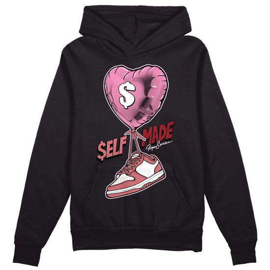 Valentine's Day Collection DopeSkill Hoodie Sweatshirt Self Made Graphic Streetwear - Black