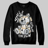 Jordan 5 Retro Reverse Metallic DopeSkill Sweatshirt Smile Through The Pain Graphic Streetwear - Black