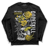 Jordan 4 Retro “Vivid Sulfur” DopeSkill Long Sleeve T-Shirt Side Hustle Graphic Streetwear - Black