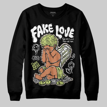 Jordan 5 “Luminous Green” DopeSkill Sweatshirt False Love Graphic Streetwear - black