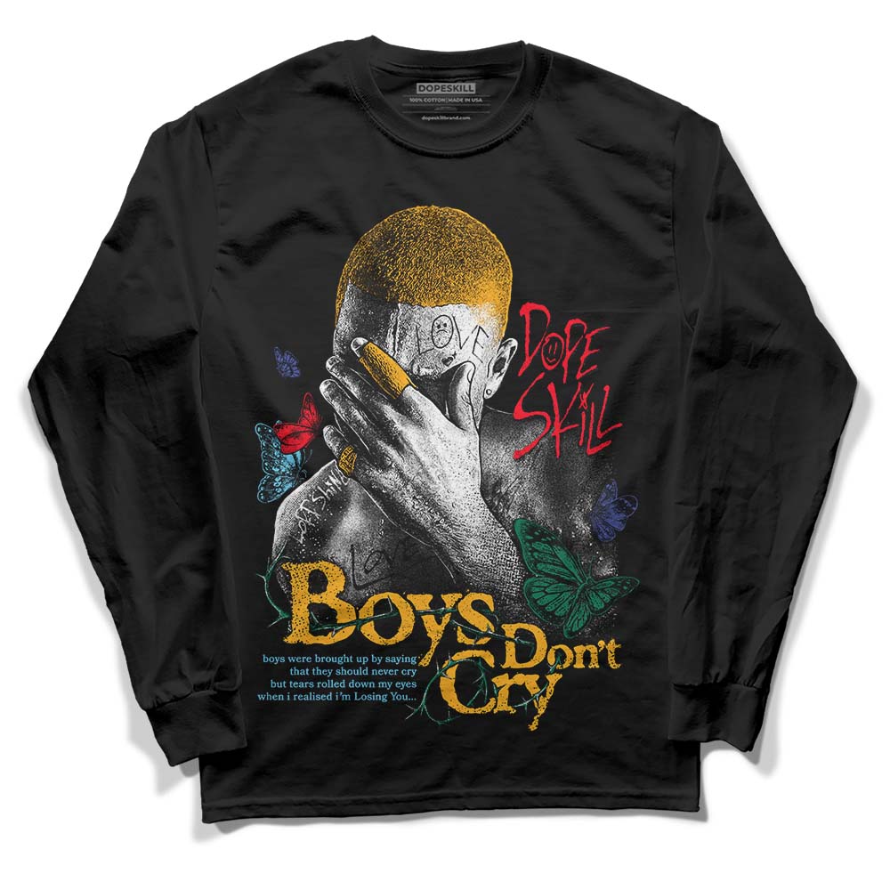 Jordan 1 Mid GS 'Six Championships DopeSkill Long Sleeve T-Shirt Boys Don't Cry Graphic Streetwear - Black