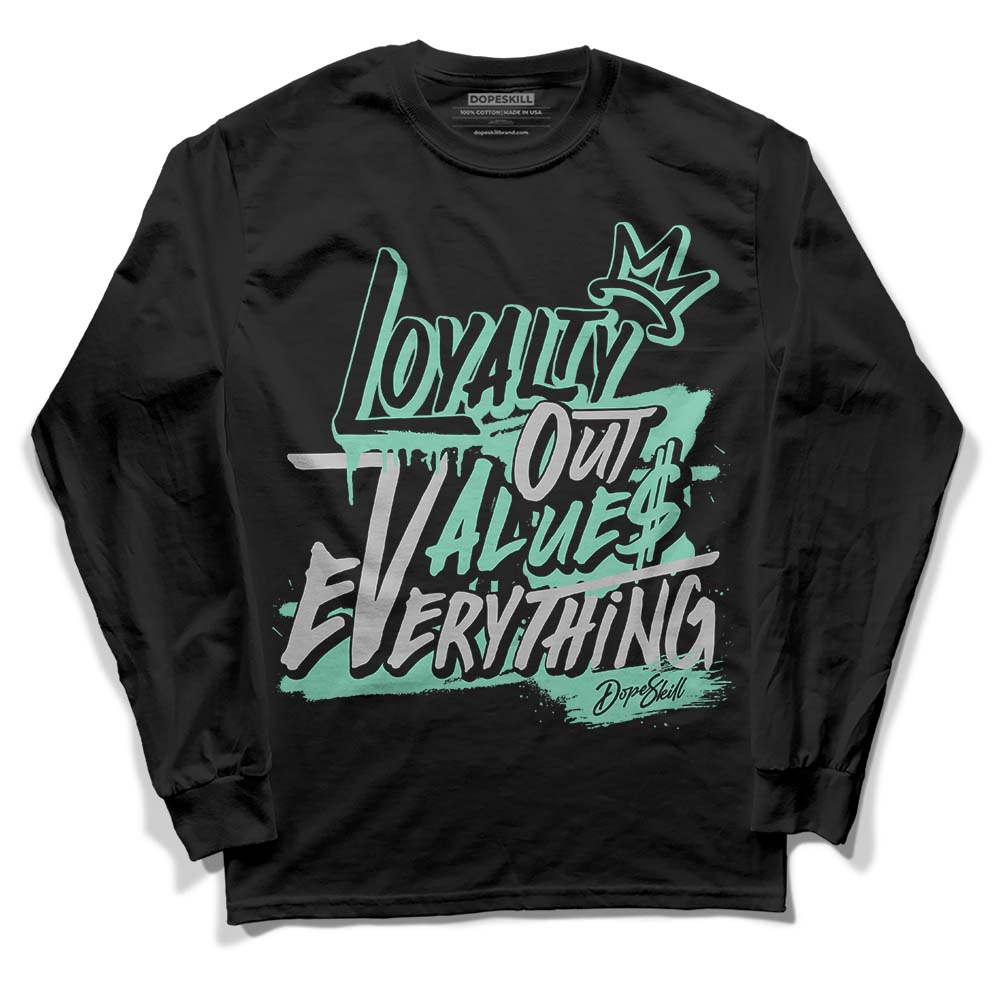 Jordan 3 "Green Glow" DopeSkill Long Sleeve T-Shirt LOVE Graphic Streetwear - Black 