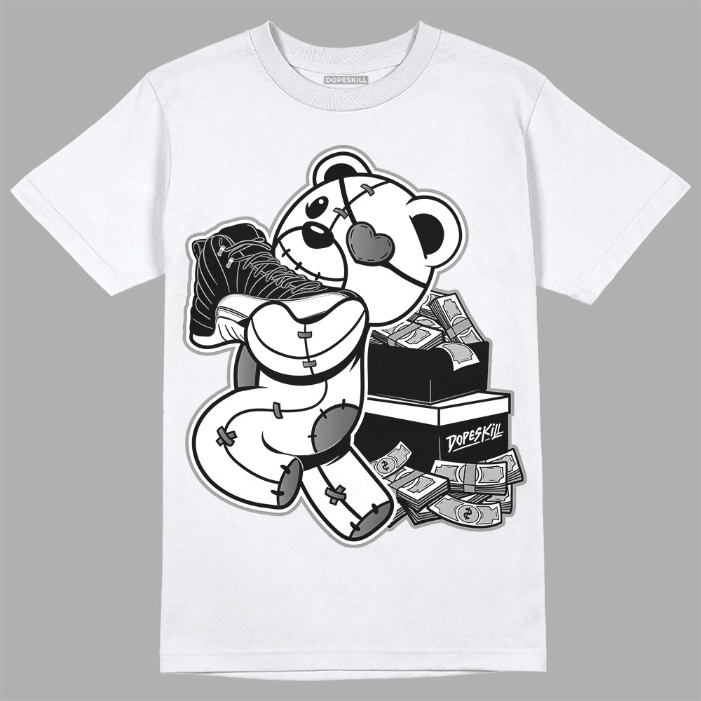 Jordan 12 Playoffs DopeSkill T-Shirt Bear Steals Sneaker Graphic Streetwear - White 