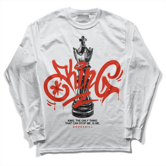 Jordan 6 Retro Toro Bravo DopeSkill Long Sleeve T-Shirt King Chess Graphic Streetwear - White