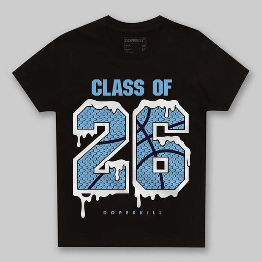 University Blue Sneakers DopeSkill Toddler Kids T-shirt 26 Drip Graphic Streetwear - Black