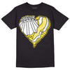 Wmns Air Jordan 11 Low 'Yellow Snakeskin' DopeSkill T-Shirt Heart Jordan 11 Graphic Streetwear - Black