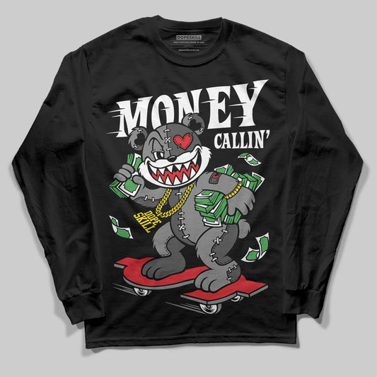 Jordan 10 Retro Shadow (2025) DopeSkill Long Sleeve T-Shirt Money Callin' Graphic Streetwear - Black