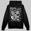 Jordan 4 “Black Cat” (2025) DopeSkill Hoodie Sweatshirt Distorted Realms Graphic Streetwear - Black