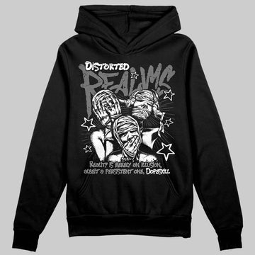Jordan 4 “Black Cat” (2025) DopeSkill Hoodie Sweatshirt Distorted Realms Graphic Streetwear - Black