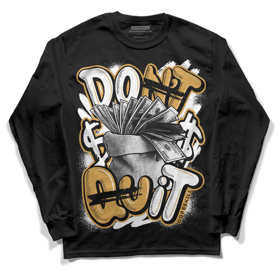 Jordan 11 "Gratitude" DopeSkill Long Sleeve T-Shirt Don't Quit Graphic Streetwear - Black