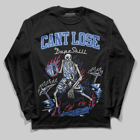 Jordan 1 Low Travis Scott x Fragment DopeSkill Long Sleeve T-Shirt Cant Lose Graphic Streetwear - Black