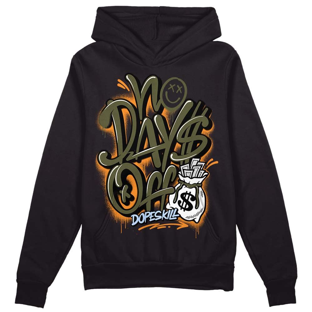 Jordan 5 "Olive" DopeSkill Hoodie Sweatshirt No Days Off Graphic Streetwear - Black 