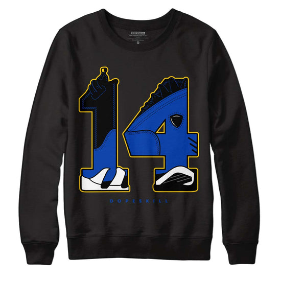 Jordan 14 “Laney” DopeSkill Sweatshirt Number 14 Graphic Streetwear - Black