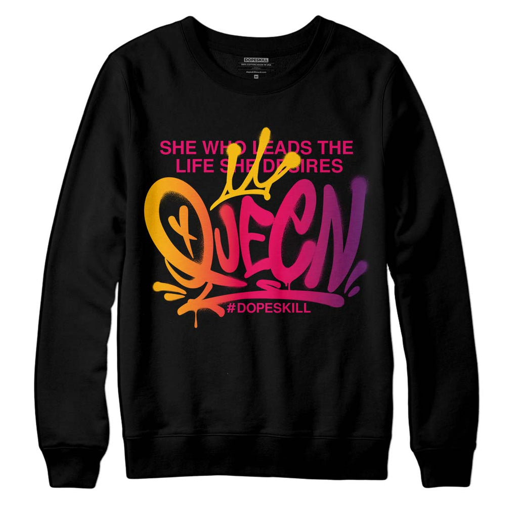 Jordan 3 Retro SP J Balvin Medellín Sunset DopeSkill Sweatshirt Queen Graphic Streetwear - Black
