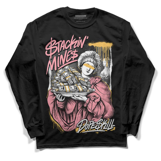 Jordan 3 GS “Red Stardust” DopeSkill Long Sleeve T-Shirt Stackin Mines Graphic Streetwear - Black