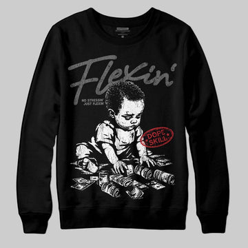 Jordan 4 “Black Cat” (2025) DopeSkill Sweatshirt Flexin' Graphic Streetwear - Black