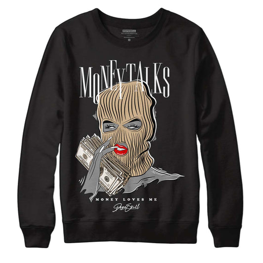 TAN Sneakers DopeSkill Sweatshirt Money Talks Graphic Streetwear - Black