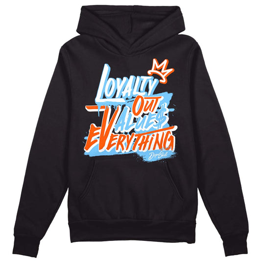 Dunk Low Futura University Blue DopeSkill Hoodie Sweatshirt LOVE Graphic Streetwear - Black