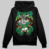 Green Sneakers DopeSkill Hoodie Sweatshirt At The Top Graphic Streetwear - Black
