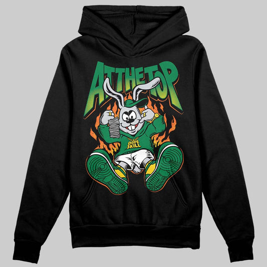 Green Sneakers DopeSkill Hoodie Sweatshirt At The Top Graphic Streetwear - Black