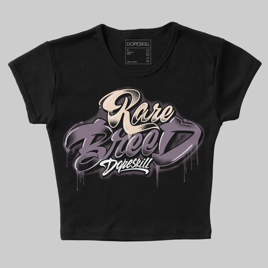 A Ma Maniére x Air Jordan 3 Black Violet Ore DopeSkill Women's Crop Top Rare Breed Type Graphic Streetwear - Black