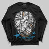 Jordan 4 Retro Military Blue DopeSkill Long Sleeve T-Shirt Money Longer Graphic Streetwear - Black