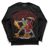 Jordan 3 Fire Red DopeSkill Long Sleeve T-Shirt VERSUS Graphic Streetwear - Black