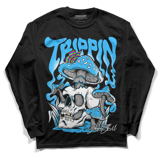 Jordan 1 High Retro OG “University Blue” DopeSkill Long Sleeve T-Shirt Trippin Graphic Streetwear - Black